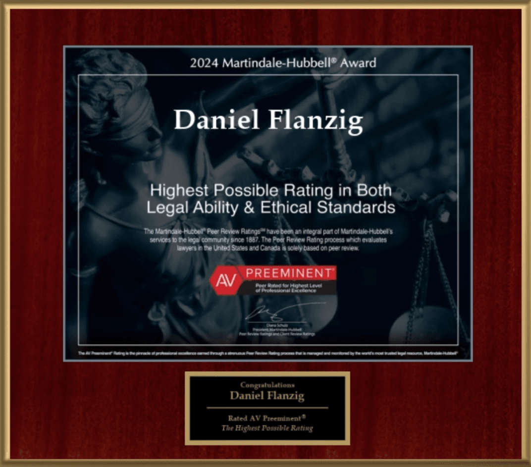 Martindale-Hubbell Award | Rated AV Preeminent - Highest Possible Rating 2024